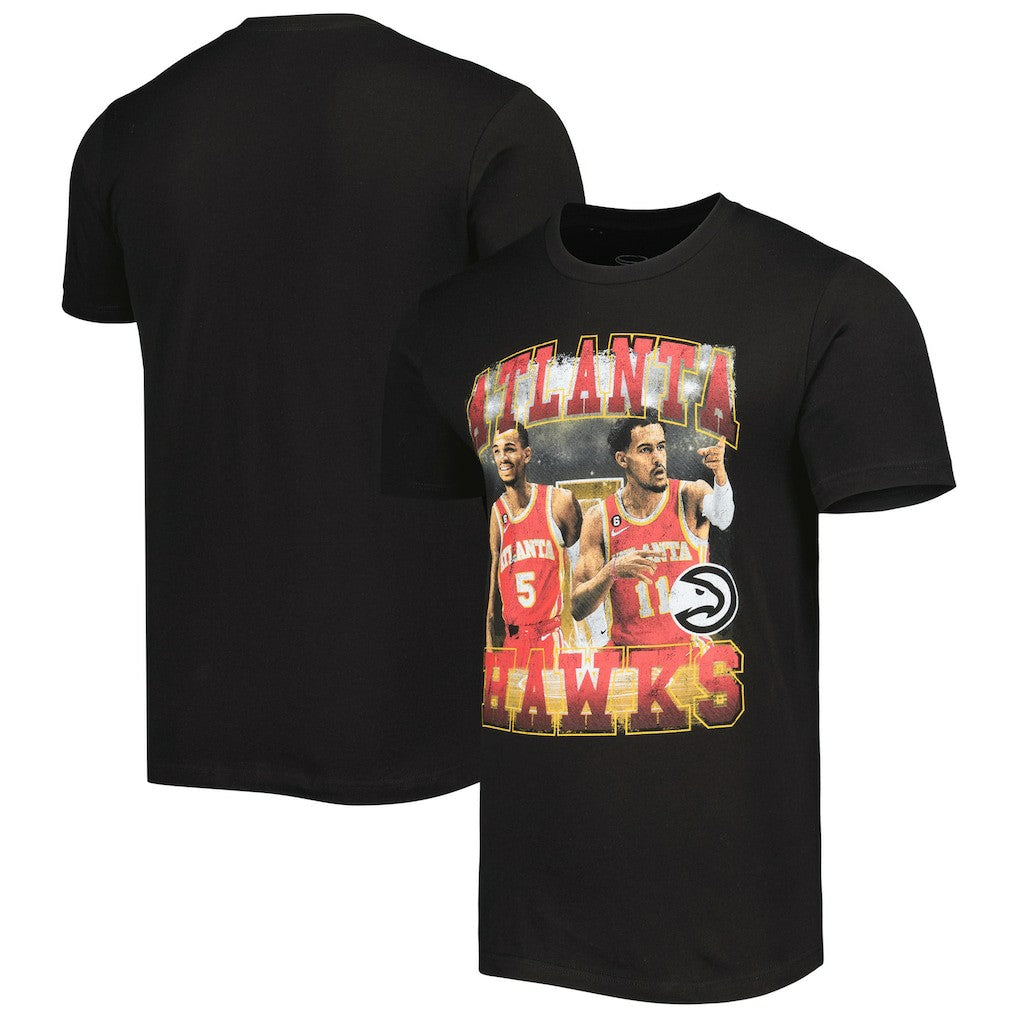 Black Trae Young & Dejounte Murray Atlanta Hawks Stadium Essentials Unisex Player Duo T-Shirt | NBA