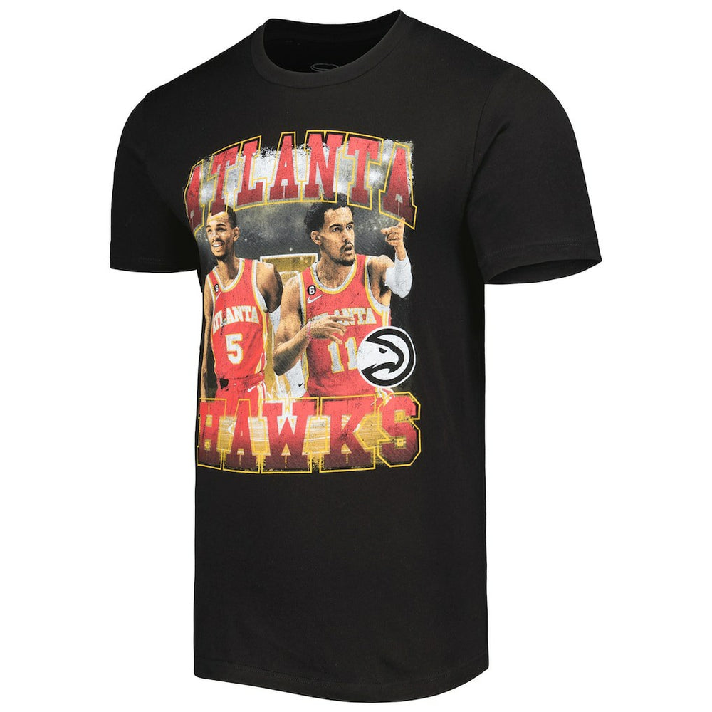 Black Trae Young & Dejounte Murray Atlanta Hawks Stadium Essentials Unisex Player Duo T-Shirt | NBA
