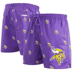 Minnesota Vikings Pro Standard Allover Print Mini Logo Shorts | NFL Hot