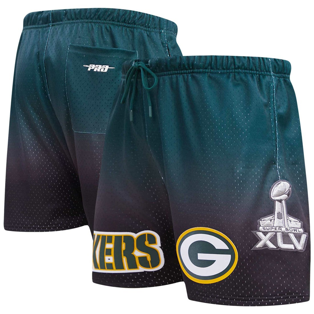 Green Bay Packers Pro Standard Ombre Mesh Shorts | NFL Outlet
