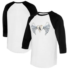 Chicago White Sox Tiny Turnip Women's Angel Wings 3/4-Sleeve Raglan T-Shirt - MLB T-shirts