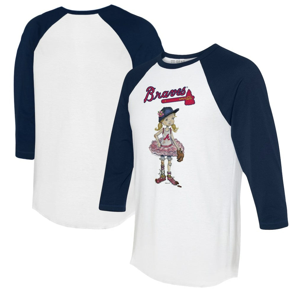 Atlanta Braves Tiny Turnip Women's Babes 3/4-Sleeve Raglan T-Shirt - MLB T-shirts