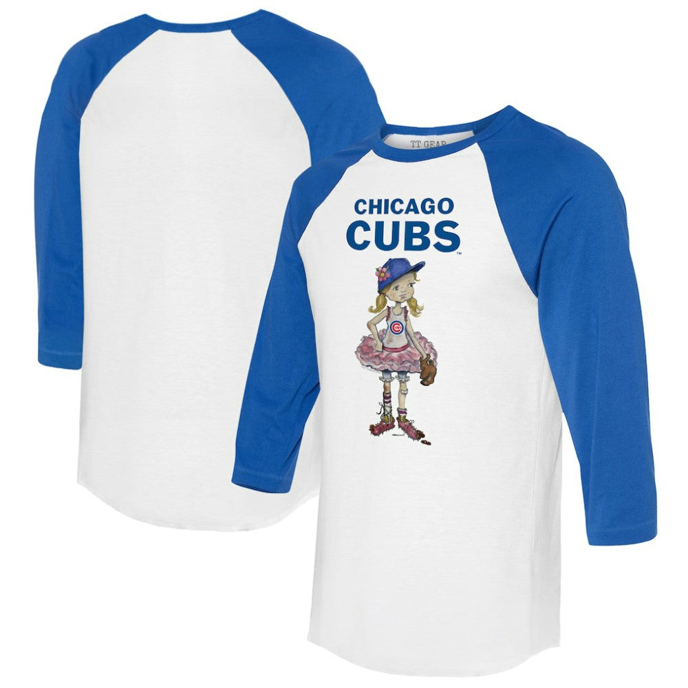 Chicago Cubs Tiny Turnip Women's Babes 3/4-Sleeve Raglan T-Shirt - MLB T-shirts
