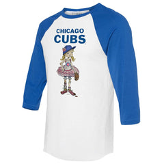 Chicago Cubs Tiny Turnip Women's Babes 3/4-Sleeve Raglan T-Shirt - MLB T-shirts