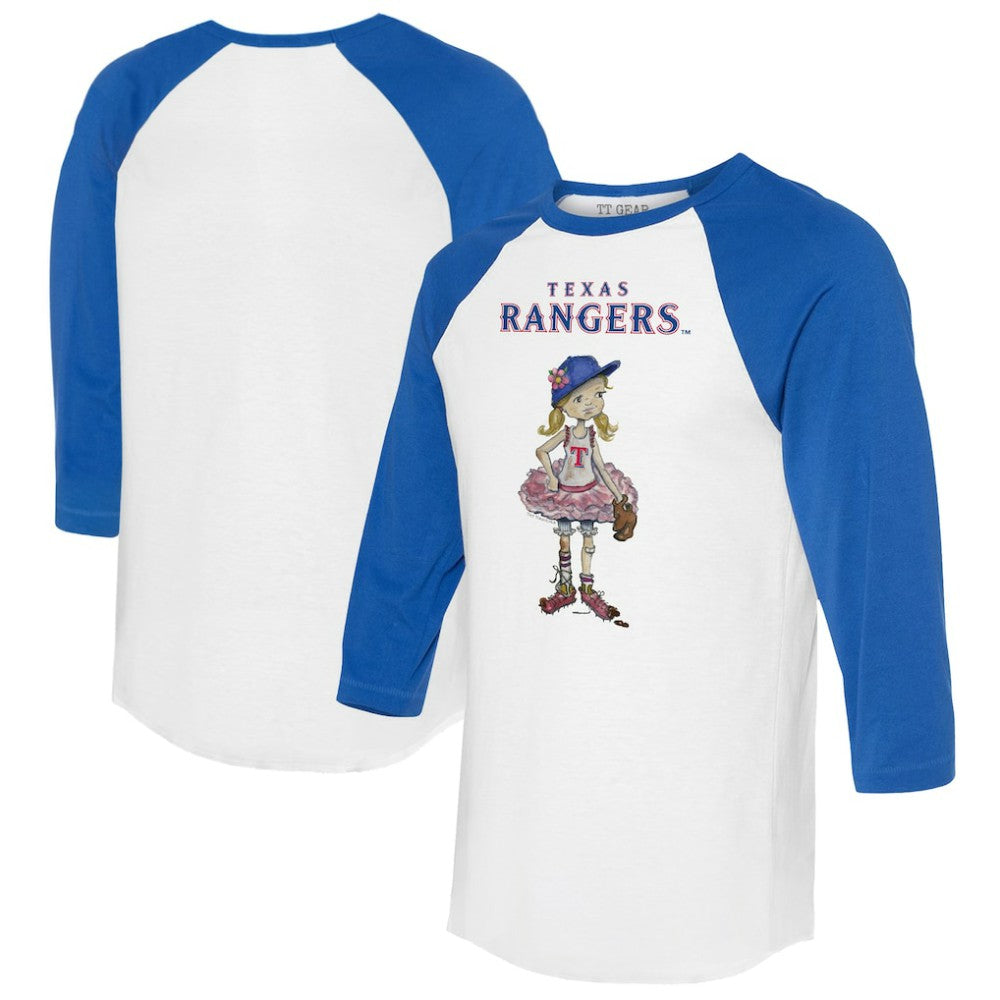 Texas Rangers Tiny Turnip Women's Babes 3/4-Sleeve Raglan T-Shirt - MLB T-shirts