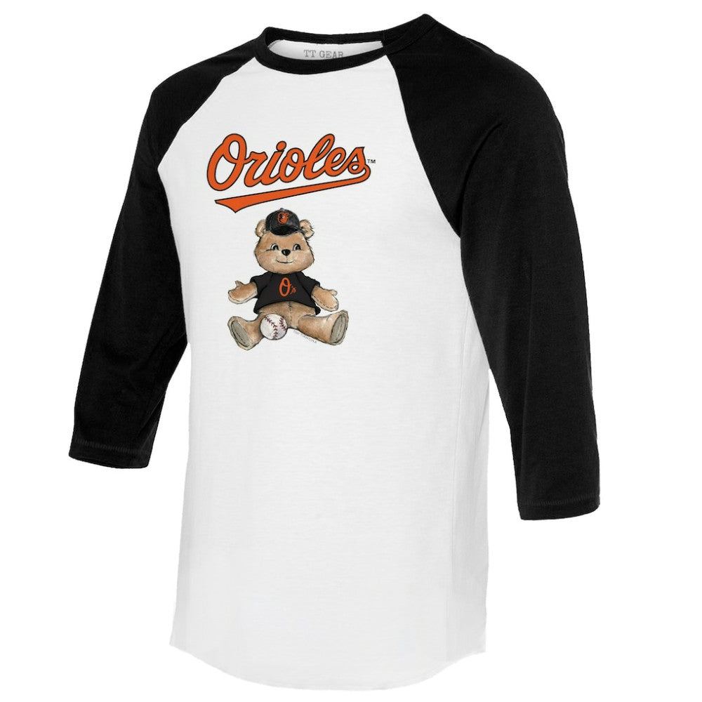 Baltimore Orioles Tiny Turnip Women's Teddy Boy 3/4-Sleeve Raglan T-Shirt - MLB T-shirts