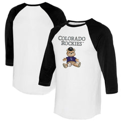 Colorado Rockies Tiny Turnip Women's Teddy Boy 3/4-Sleeve Raglan T-Shirt - MLB T-shirts