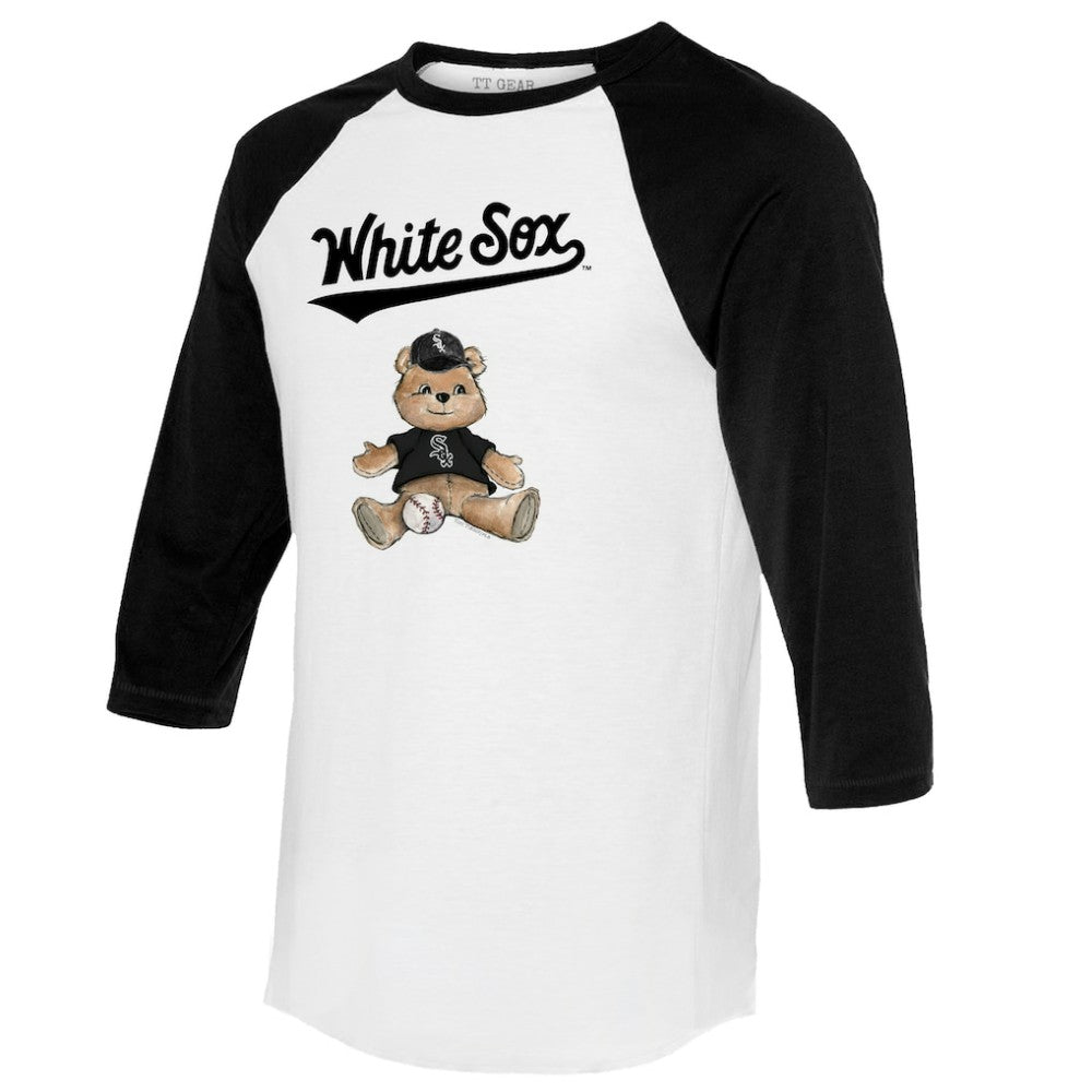 Chicago White Sox Tiny Turnip Women's Teddy Boy 3/4-Sleeve Raglan T-Shirt - MLB T-shirts