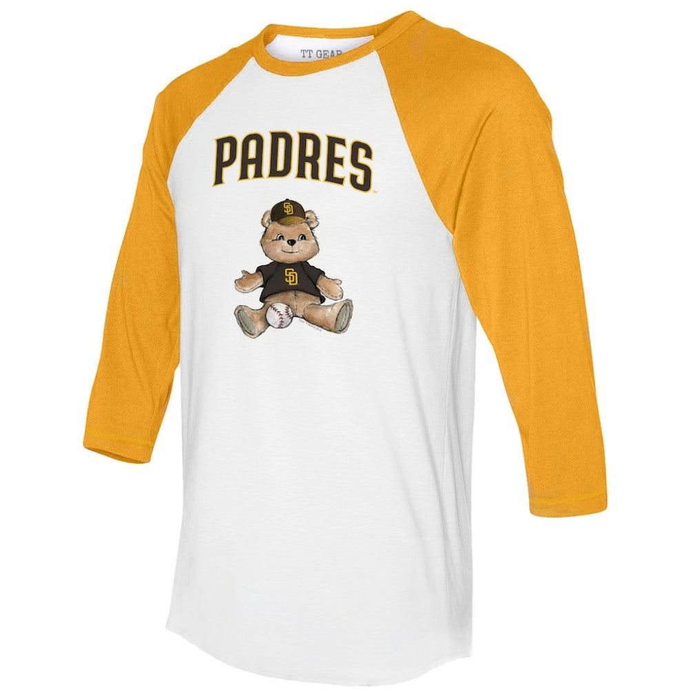 San Diego Padres Tiny Turnip Women's Teddy Boy 3/4-Sleeve Raglan T-Shirt - MLB T-shirts