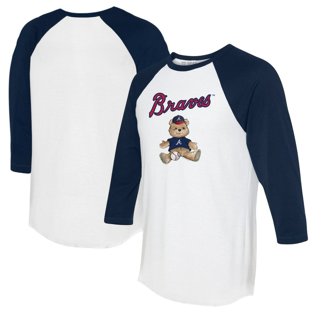 Atlanta Braves Tiny Turnip Women's Teddy Boy 3/4-Sleeve Raglan T-Shirt - MLB T-shirts