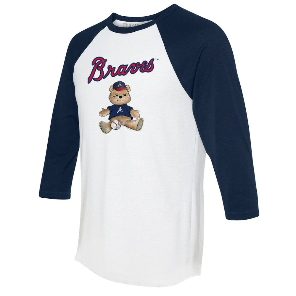 Atlanta Braves Tiny Turnip Women's Teddy Boy 3/4-Sleeve Raglan T-Shirt - MLB T-shirts