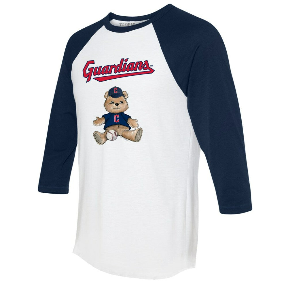 Cleveland Guardians Tiny Turnip Women's Teddy Boy 3/4-Sleeve Raglan T-Shirt - MLB T-shirts