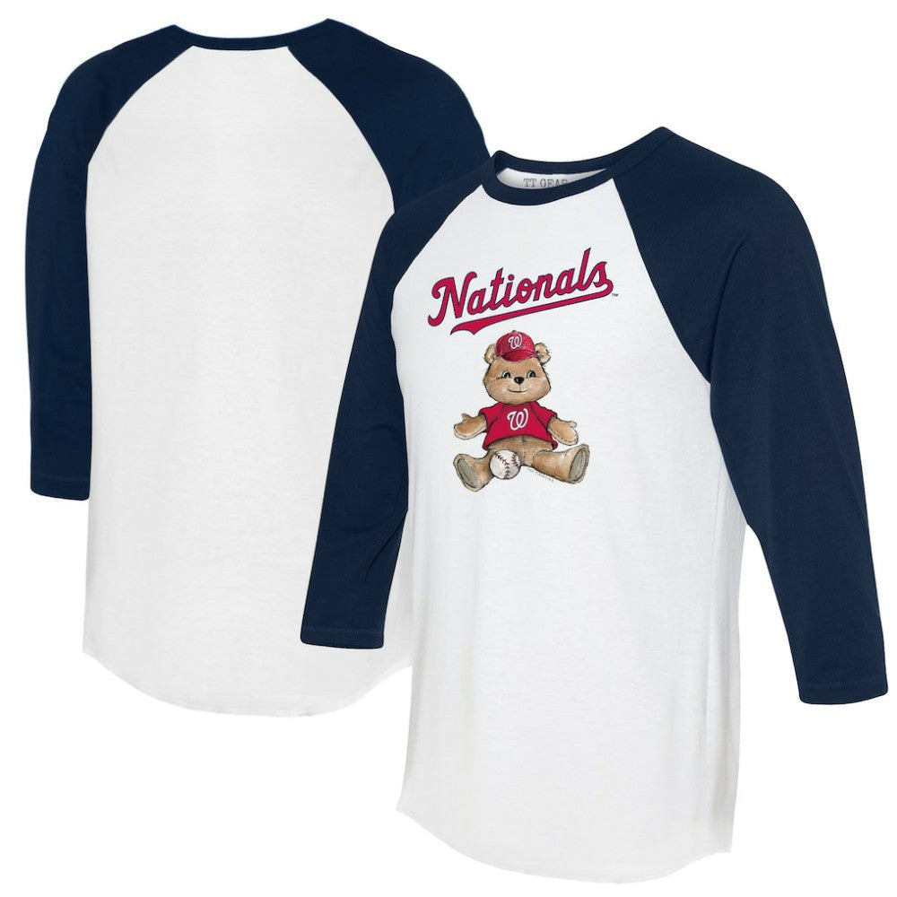 Washington Nationals Tiny Turnip Women's Teddy Boy 3/4-Sleeve Raglan T-Shirt - MLB T-shirts