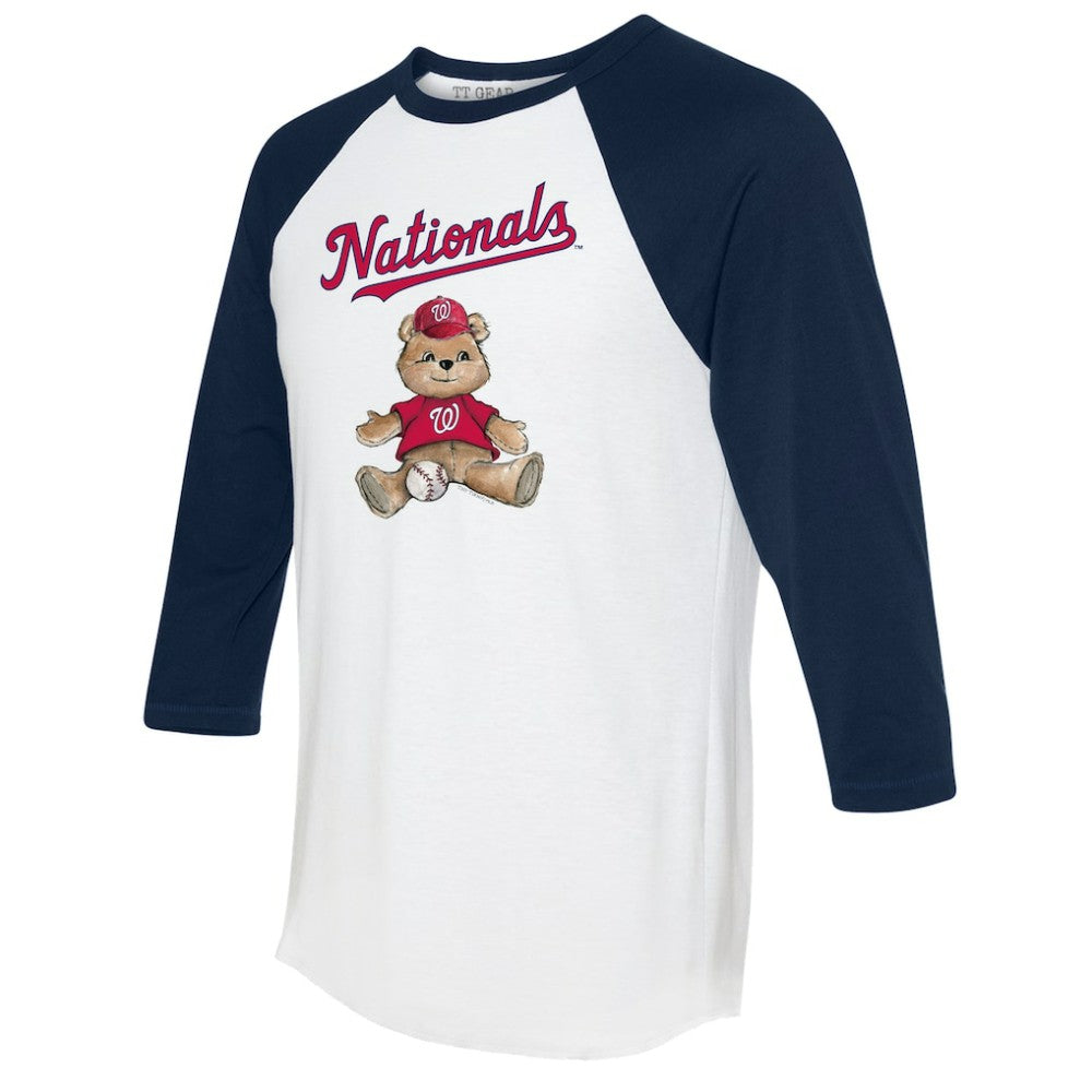 Washington Nationals Tiny Turnip Women's Teddy Boy 3/4-Sleeve Raglan T-Shirt - MLB T-shirts