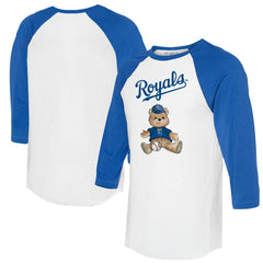 Kansas City Royals Tiny Turnip Women's Teddy Boy 3/4-Sleeve Raglan T-Shirt - MLB T-shirts