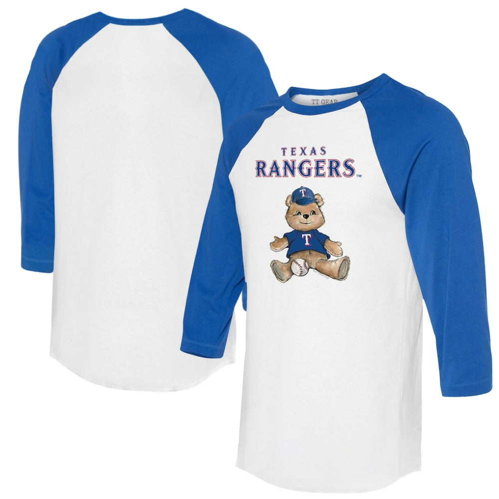 Texas Rangers Tiny Turnip Women's Teddy Boy 3/4-Sleeve Raglan T-Shirt - MLB T-shirts