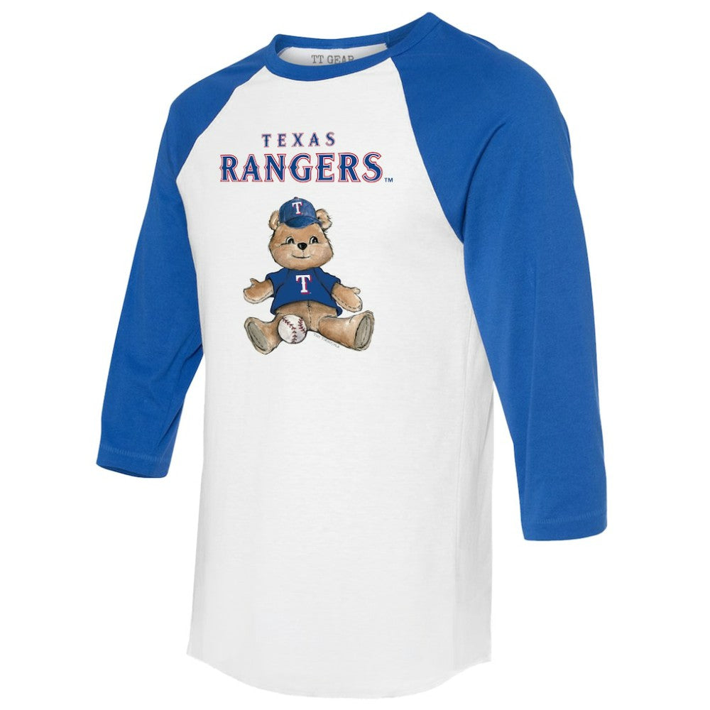Texas Rangers Tiny Turnip Women's Teddy Boy 3/4-Sleeve Raglan T-Shirt - MLB T-shirts