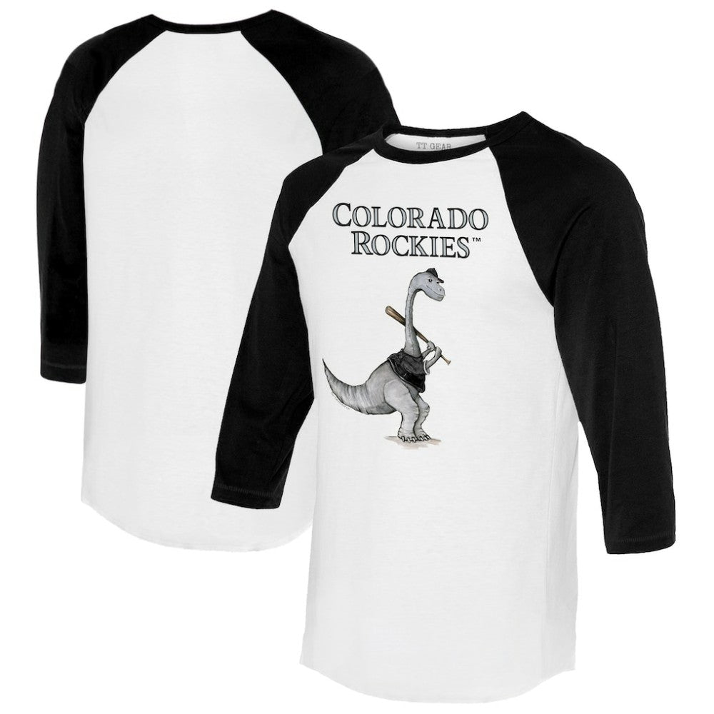 Colorado Rockies Tiny Turnip Women's Bronto 3/4-Sleeve Raglan T-Shirt - MLB T-shirts