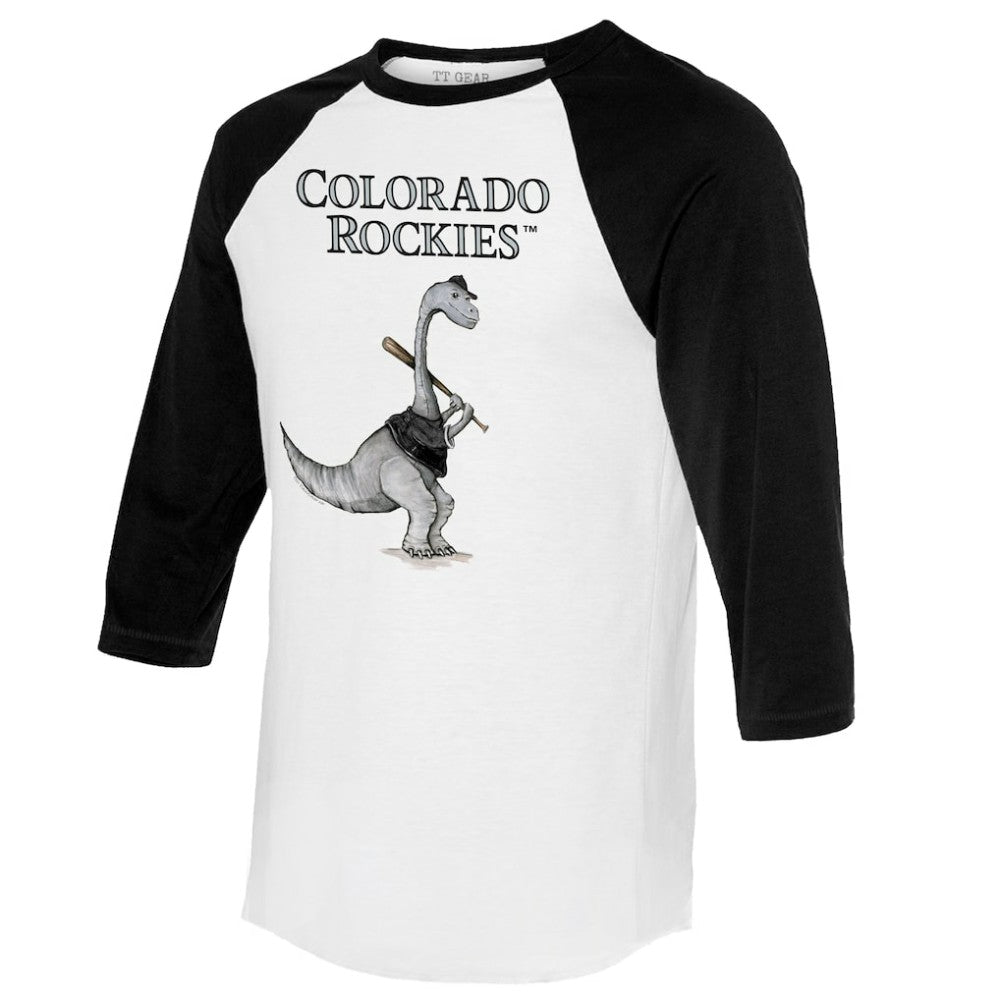 Colorado Rockies Tiny Turnip Women's Bronto 3/4-Sleeve Raglan T-Shirt - MLB T-shirts