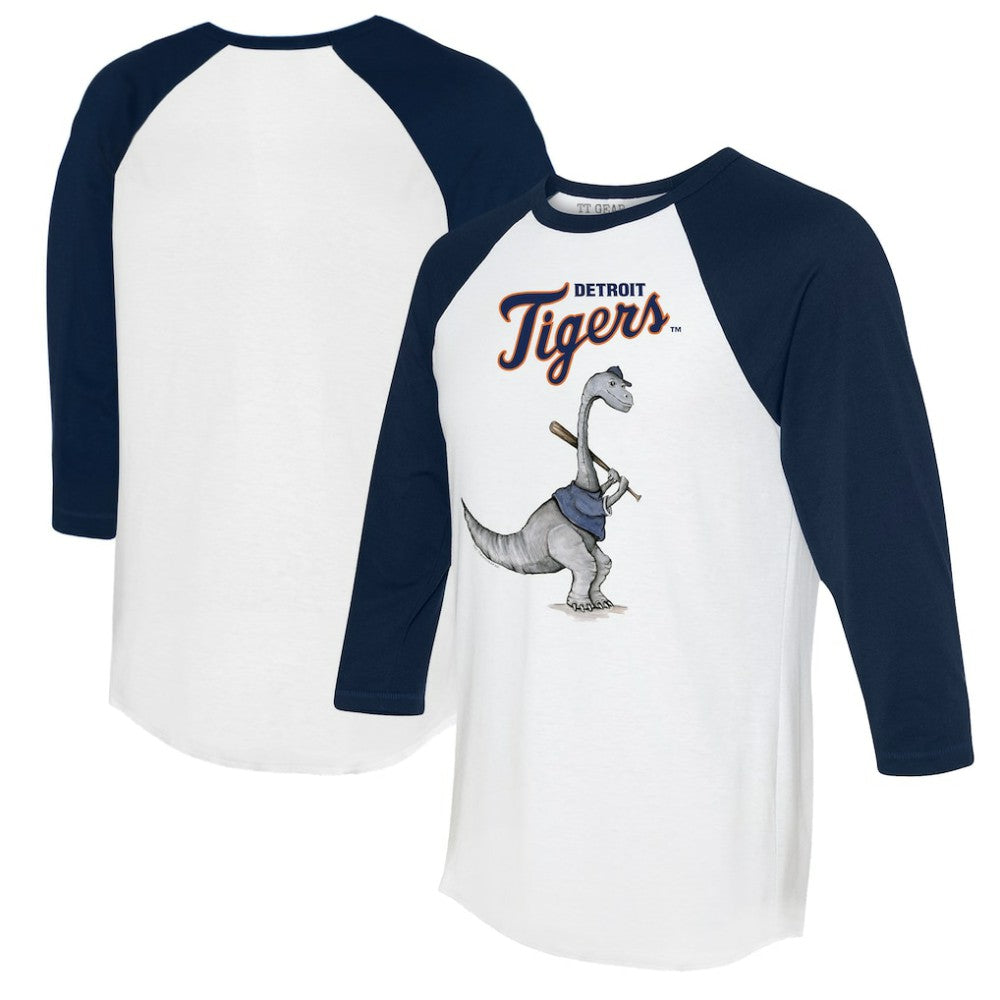 Detroit Tigers Tiny Turnip Women's Bronto 3/4-Sleeve Raglan T-Shirt - MLB T-shirts