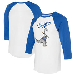 Los Angeles Dodgers Tiny Turnip Women's Bronto 3/4-Sleeve Raglan T-Shirt - MLB T-shirts
