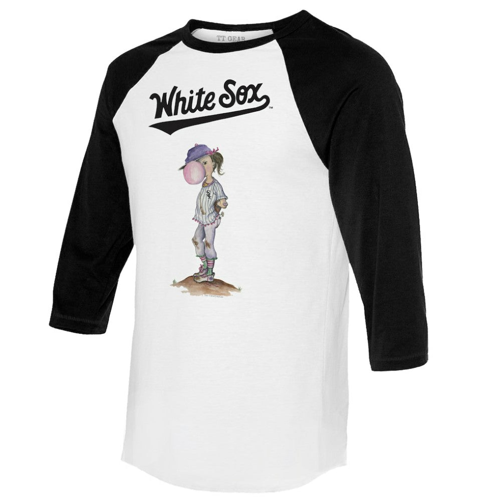 Chicago White Sox Tiny Turnip Women's Bubbles 3/4-Sleeve Raglan T-Shirt - MLB T-shirts