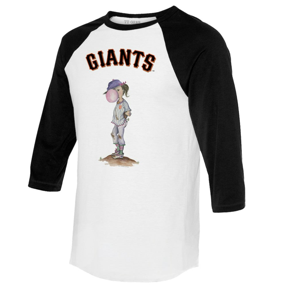 San Francisco Giants Tiny Turnip Women's Bubbles 3/4-Sleeve Raglan T-Shirt - MLB T-shirts
