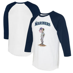 Seattle Mariners Tiny Turnip Women's Bubbles 3/4-Sleeve Raglan T-Shirt - MLB T-shirts