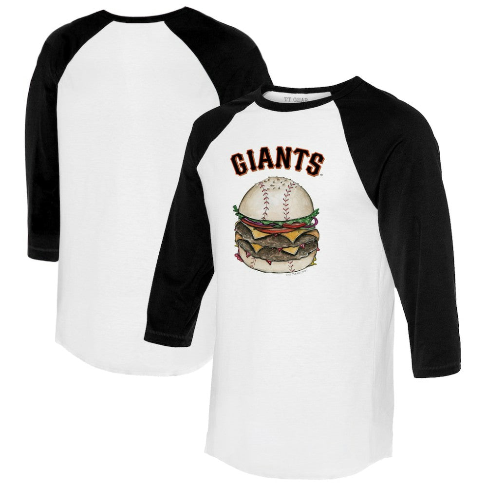 San Francisco Giants Tiny Turnip Women's Burger 3/4-Sleeve Raglan T-Shirt - MLB T-shirts