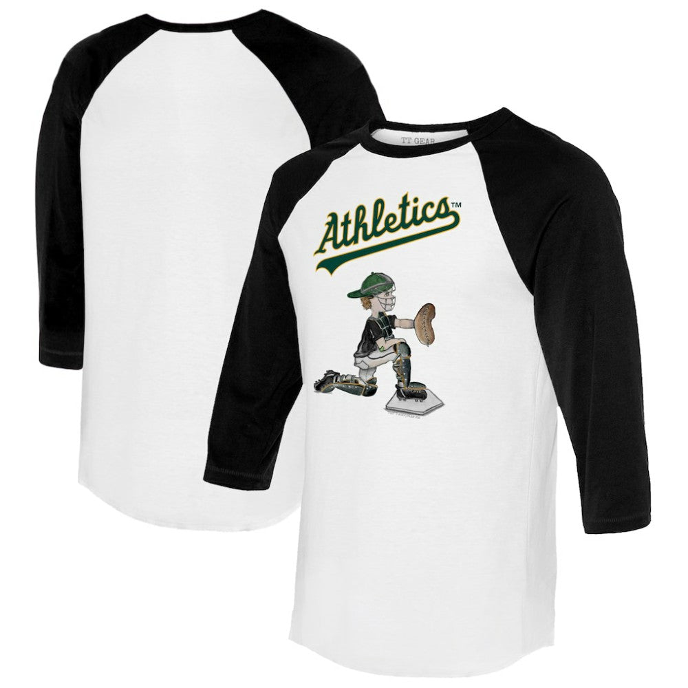 Athletics Tiny Turnip Women's Caleb 3/4-Sleeve Raglan T-Shirt - MLB T-shirts