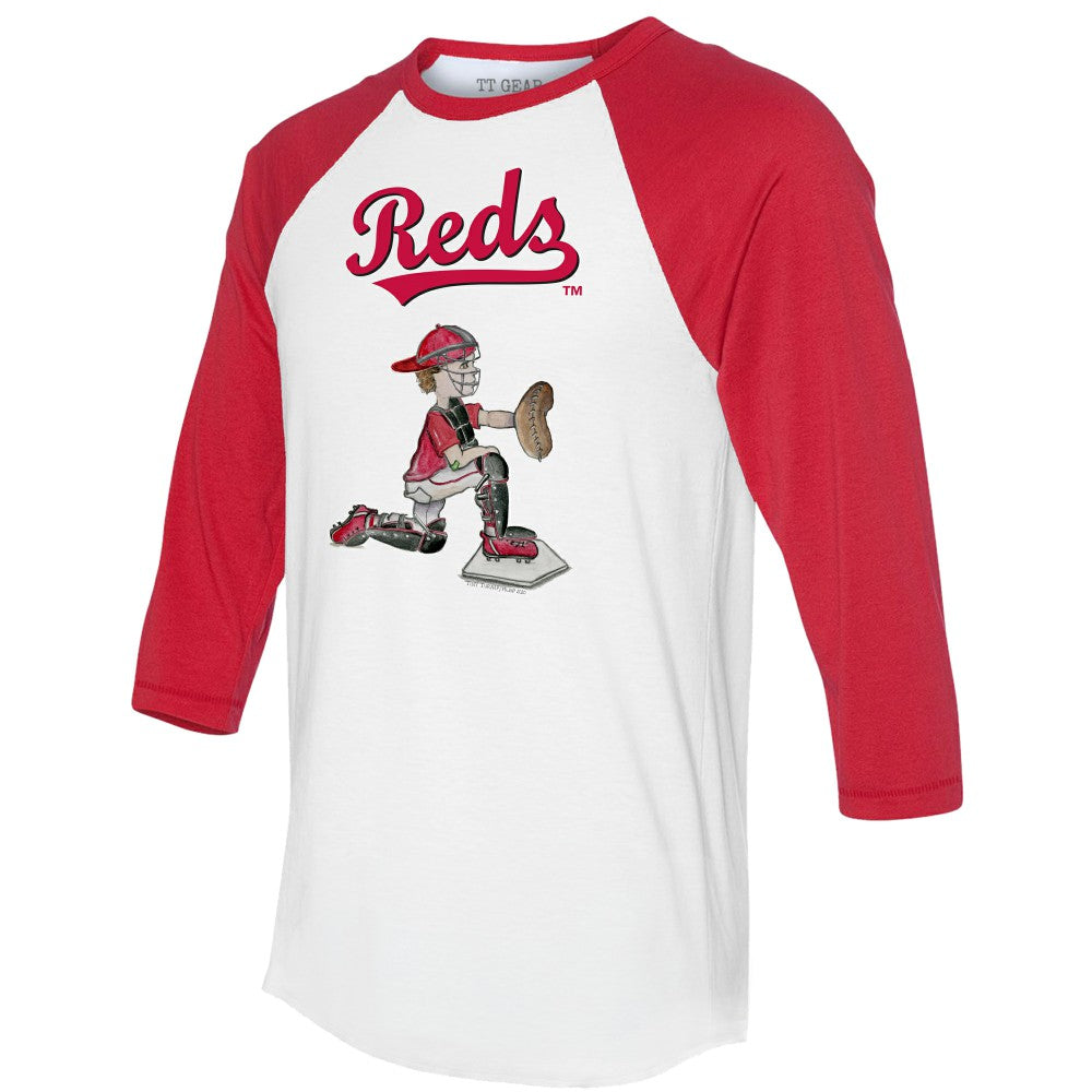 Cincinnati Reds Tiny Turnip Women's Caleb 3/4-Sleeve Raglan T-Shirt - MLB T-shirts