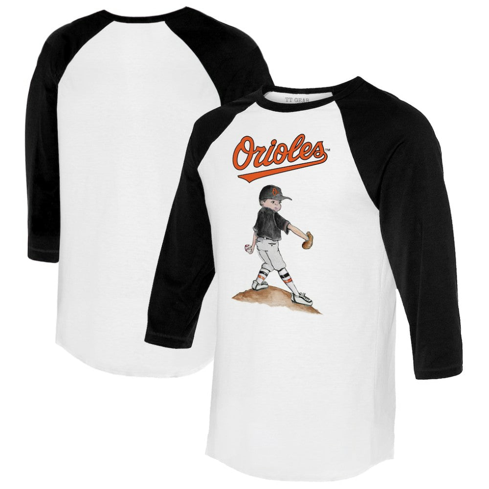 Baltimore Orioles Tiny Turnip Women's Clemente 3/4-Sleeve Raglan T-Shirt - MLB T-shirts