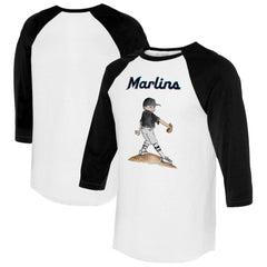 Miami Marlins Tiny Turnip Women's Clemente 3/4-Sleeve Raglan T-Shirt - MLB T-shirts