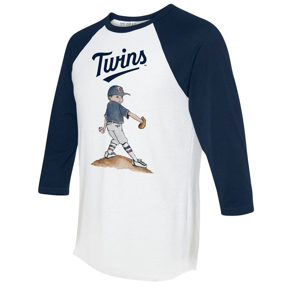 Minnesota Twins Tiny Turnip Women's Clemente 3/4-Sleeve Raglan T-Shirt - MLB T-shirts