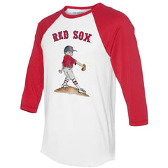 Boston Red Sox Tiny Turnip Women's Clemente 3/4-Sleeve Raglan T-Shirt - MLB T-shirts