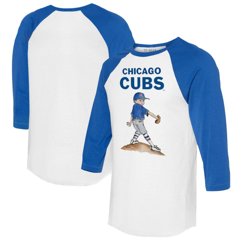 Chicago Cubs Tiny Turnip Women's Clemente 3/4-Sleeve Raglan T-Shirt - MLB T-shirts