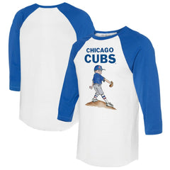 Chicago Cubs Tiny Turnip Women's Clemente 3/4-Sleeve Raglan T-Shirt - MLB T-shirts