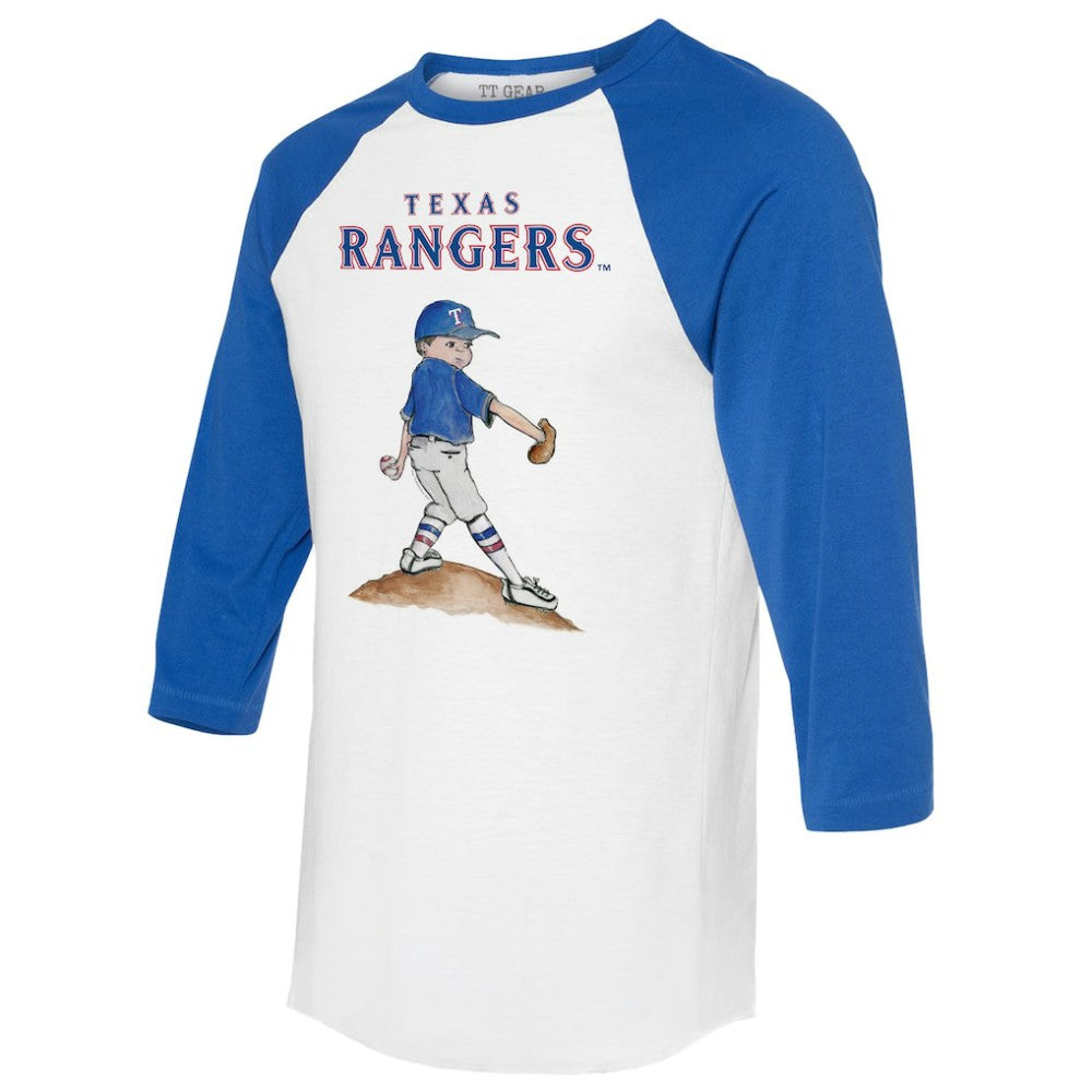 Texas Rangers Tiny Turnip Women's Clemente 3/4-Sleeve Raglan T-Shirt - MLB T-shirts