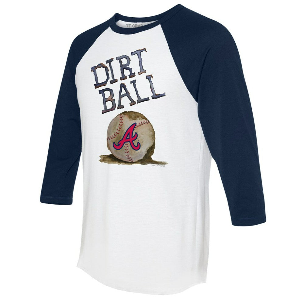 Atlanta Braves Tiny Turnip Women's Dirt Ball 3/4-Sleeve Raglan T-Shirt - MLB T-shirts