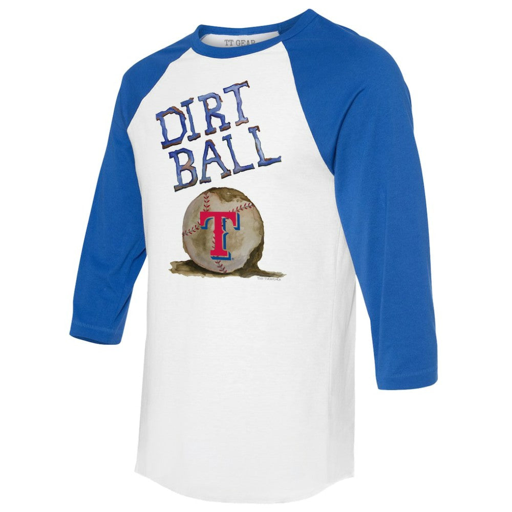 Texas Rangers Tiny Turnip Women's Dirt Ball 3/4-Sleeve Raglan T-Shirt - MLB T-shirts