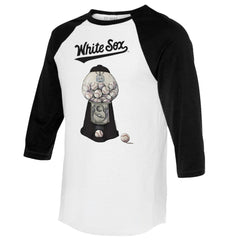 Chicago White Sox Tiny Turnip Women's Gumball Machine 3/4-Sleeve Raglan T-Shirt - MLB T-shirts