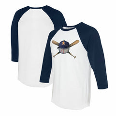 Houston Astros Tiny Turnip Women's Hat Crossbats 3/4-Sleeve Raglan T-Shirt - MLB Hats