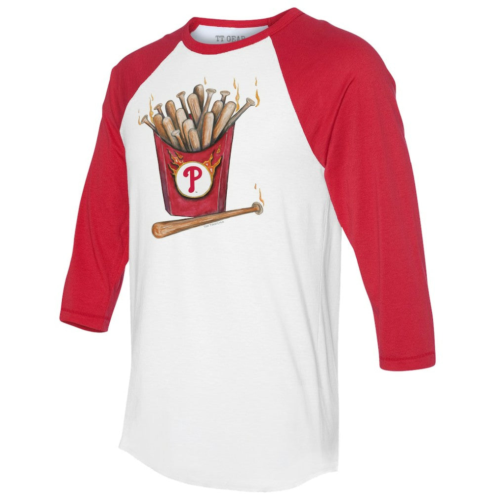 Philadelphia Phillies Tiny Turnip Women's Hot Bats 3/4-Sleeve Raglan T-Shirt - MLB T-shirts