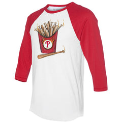 Philadelphia Phillies Tiny Turnip Women's Hot Bats 3/4-Sleeve Raglan T-Shirt - MLB T-shirts