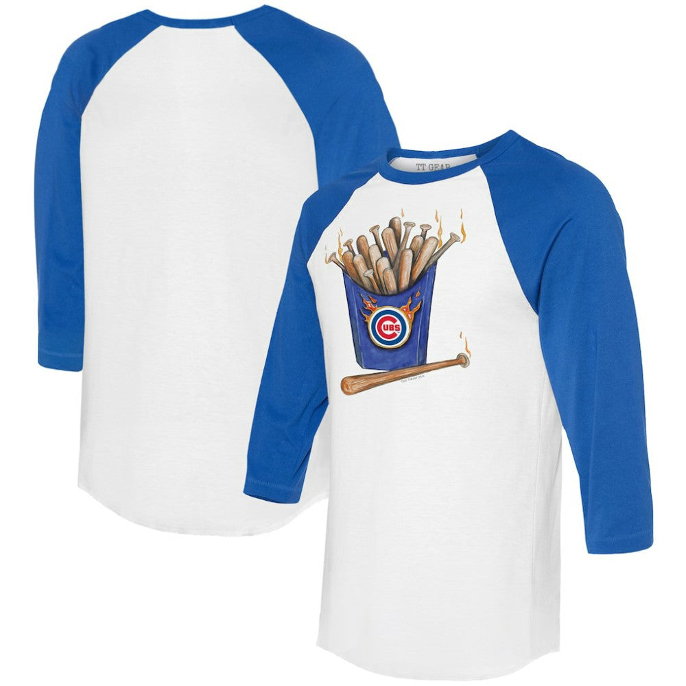 Chicago Cubs Tiny Turnip Women's Hot Bats 3/4-Sleeve Raglan T-Shirt - MLB T-shirts