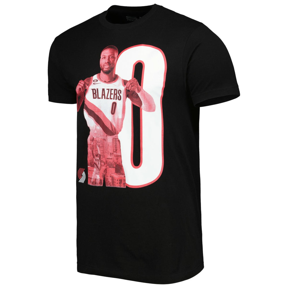 Black Damian Lillard Portland Trail Blazers Stadium Essentials Player Metro T-Shirt | NBA