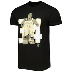 Black Giannis Antetokounmpo Milwaukee Bucks Stadium Essentials Player Metro T-Shirt | NBA