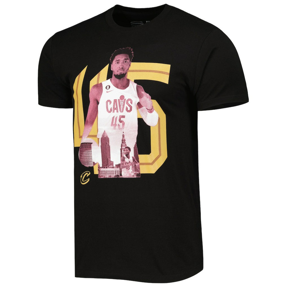 Black Donovan Mitchell Cleveland Cavaliers Stadium Essentials Player Metro T-Shirt sale | NBA