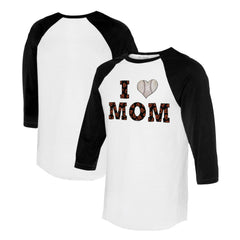 Baltimore Orioles Tiny Turnip Women's I Love Mom 3/4-Sleeve Raglan T-Shirt - MLB T-shirts
