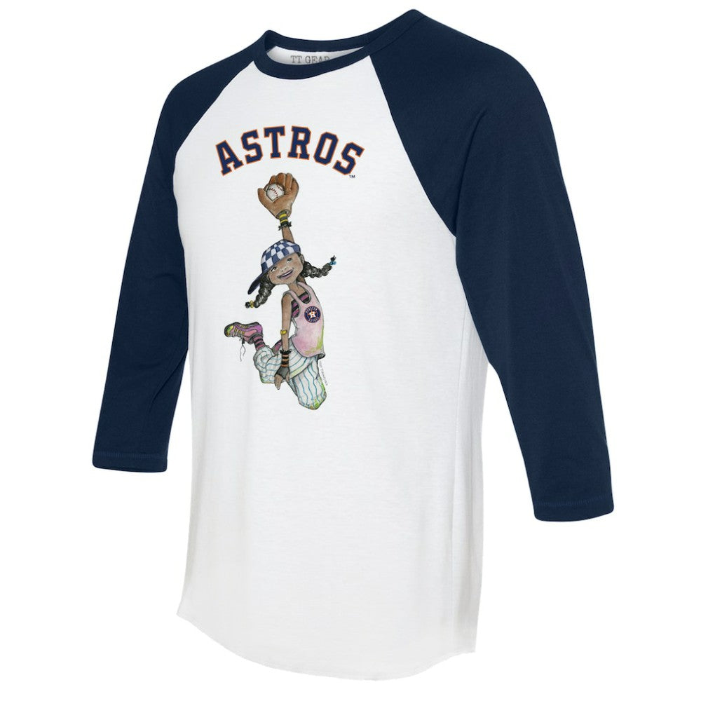 Houston Astros Tiny Turnip Women's Jada 3/4-Sleeve Raglan T-Shirt - MLB T-shirts